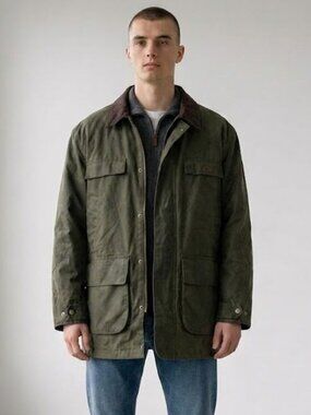 NWT Dickies Waxwear Waxed Canvas Cargo Jacket Water Resistant Green Brown 3XL